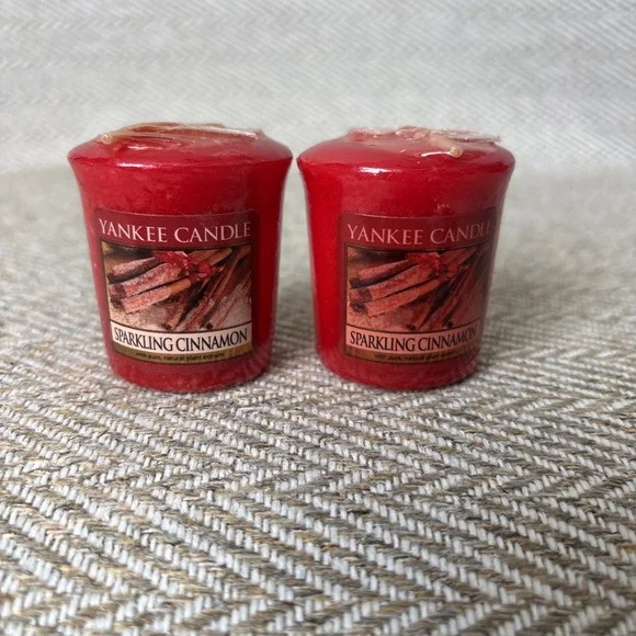 Yankee Candle Votive Sparkling Cinnamon Wrapped New