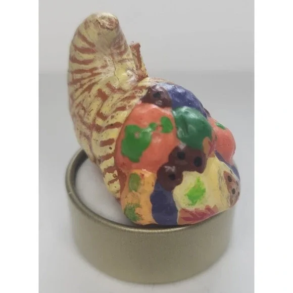 Vintage Thanksgiving‎ Cornucopia Tealight Candle 2