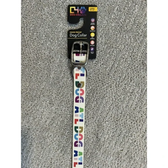 NEW C4 PREMIUM DOG COLLAR ODOR WATER‎ PROOF ANTIMICROBIAL Large 18-22