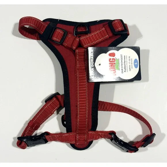 KONG Max Dog Harness Red Padded Ultra Durable Small 5307357 Front Clip Handle