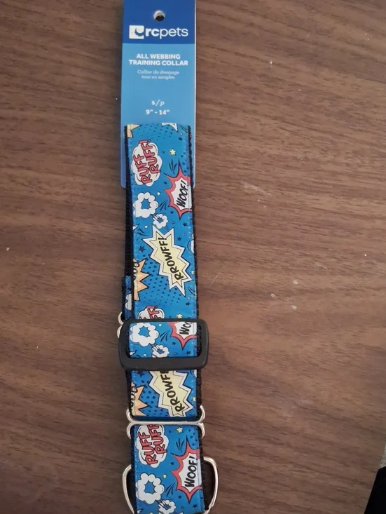 Blue Comic-Print Dog Training Collar 9