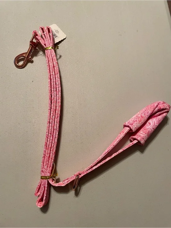 Pink  Paisley Patterned Dog Leash with Padded Handle Simply Southern NWT