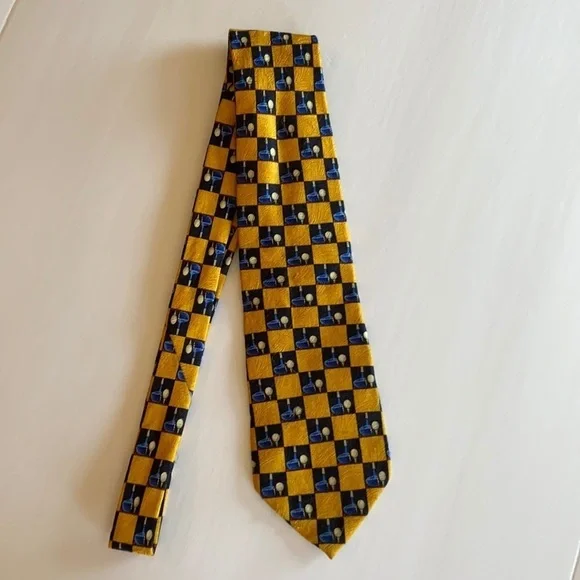 ERMENEGILDO ZEGNA Silk Tie “Golf” Pattern