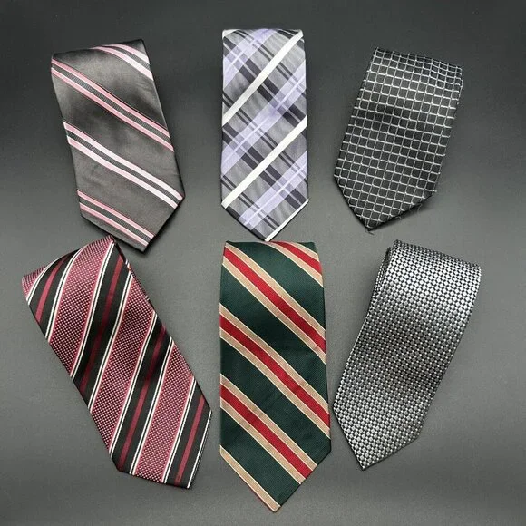 Lot of 6 Men's Neck Ties 55-58