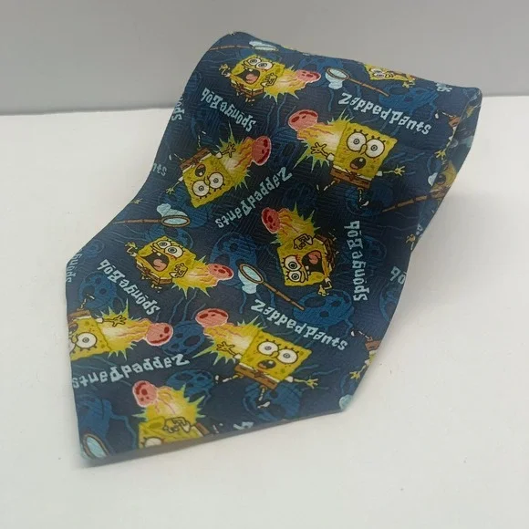 Nickelodeon Spongebob Zapped Pants Vintage Necktie Tie 60in‎