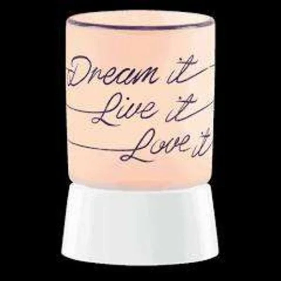 Scentsy Dream It Live‎ It Love It Mini Warmer Frosted Glass Wall Plug In