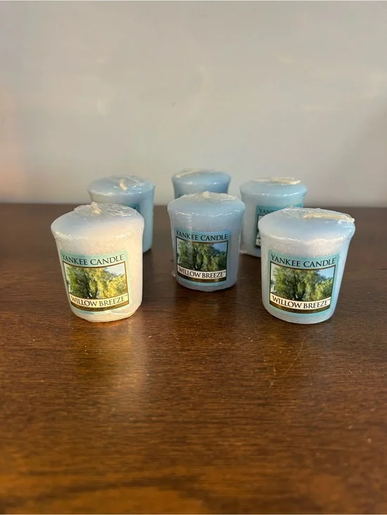 Lot of 6 “Willow Breeze” Scent Votive Candles by Yankee Candles are New & Sealed
