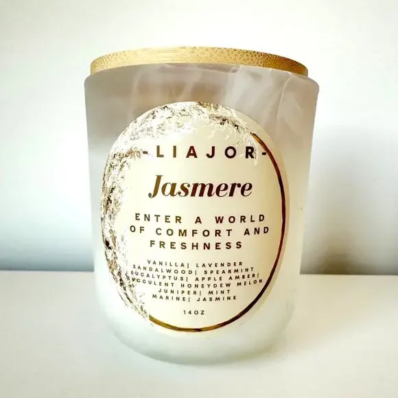 Liajor Jasmere Organic Soy Wax Double Wick Candle 14oz