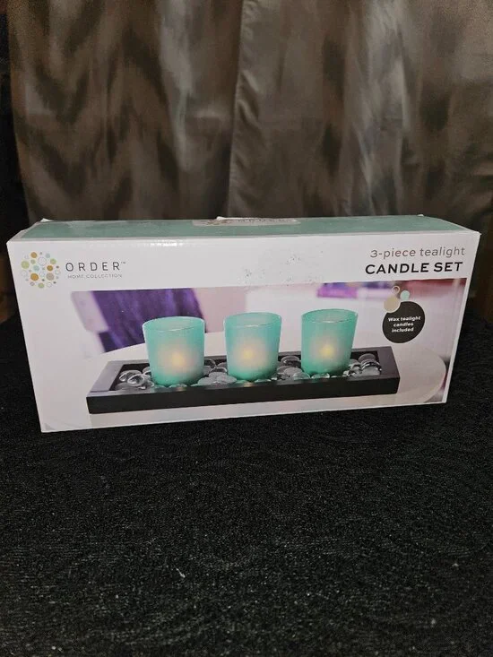 NIB Order Home Collection 3-Piece Tealight Candle Set
