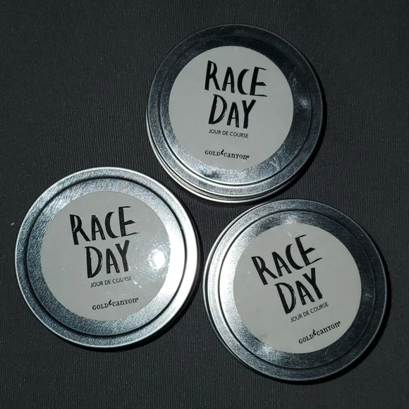 RACE DAY TRIO candles from Gold Canyon 4 oz each (Man‎ candles/joke candles)