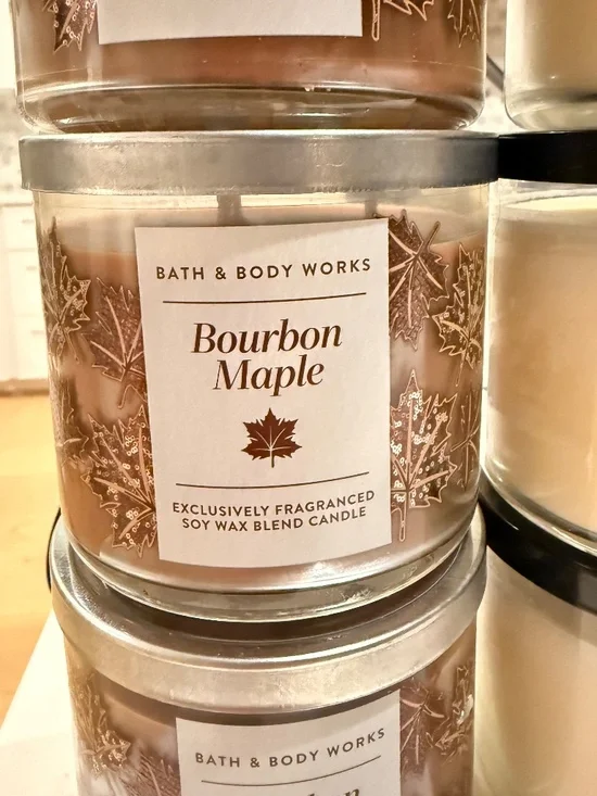 Bath & Body Works Bourbon Maple 3-Wick Candle 14.5oz NWT