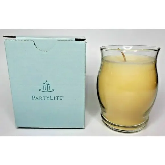 PartyLite Barrel Glass‎ Jar Candle 11oz Tonka Bean P5E/G11126