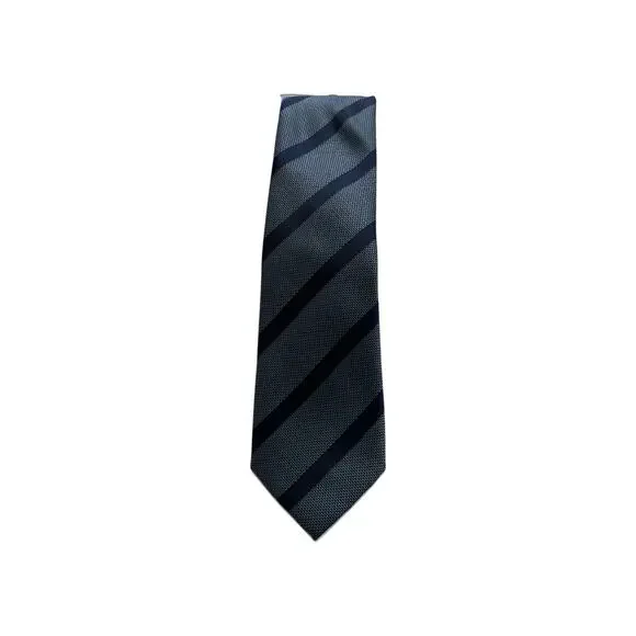 Alfani Tie‎ Mens OS Blue Striped Silk Blend Woven Old Money