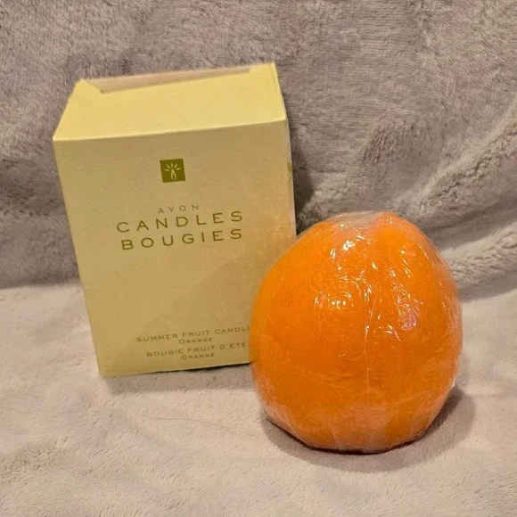 Avon Summer Fruit Candle Orange Shaped Scented Novelty Decor New in‎ Box