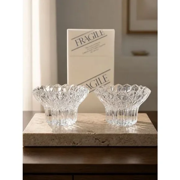 LEAD CRYSTAL CANDLE STICKS
