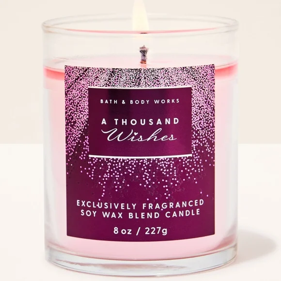 Bath & Body Works A Thousand Wishes Single Wick Candle 8oz NEW