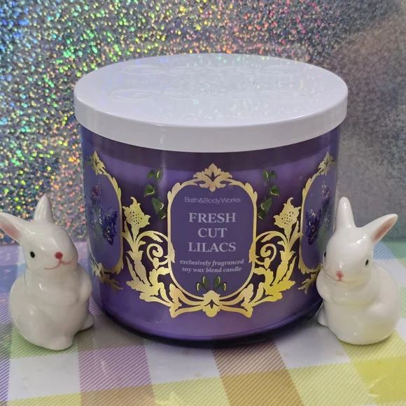 Bath & Body Works Fresh Cut Lilacs 3-Wick Scented Candle NEW RARE