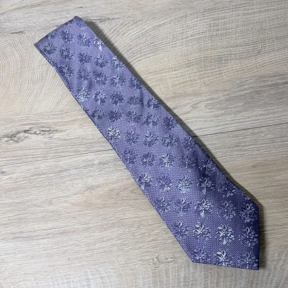 Tommy Bahama Purple‎ Floral Designer Neck Tie Mens Classic Island Style Corpcore