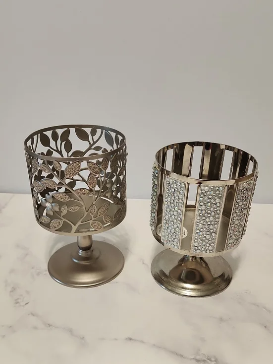 Bath & Body Works  Metallic Candle Holders Set - Elegant Home Accents