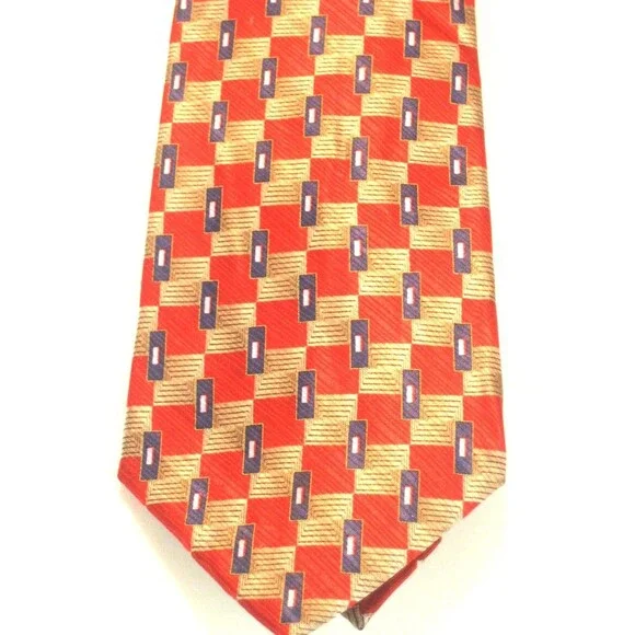NWOT Pravata 100% Silk Geometric Design Necktie
