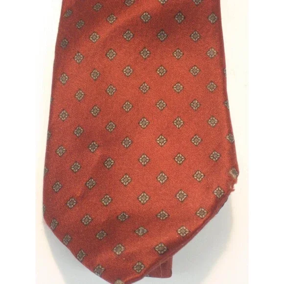 Oscar de la Renta 100% Silk Geometric Design Necktie