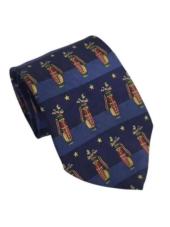 Tommy Hilfiger Golf Themed Tie Italian Silk  58