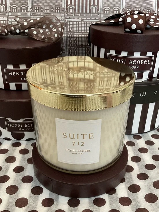 Henri Bendel SUITE 712 Candle 14.5oz Modern Clear Glass