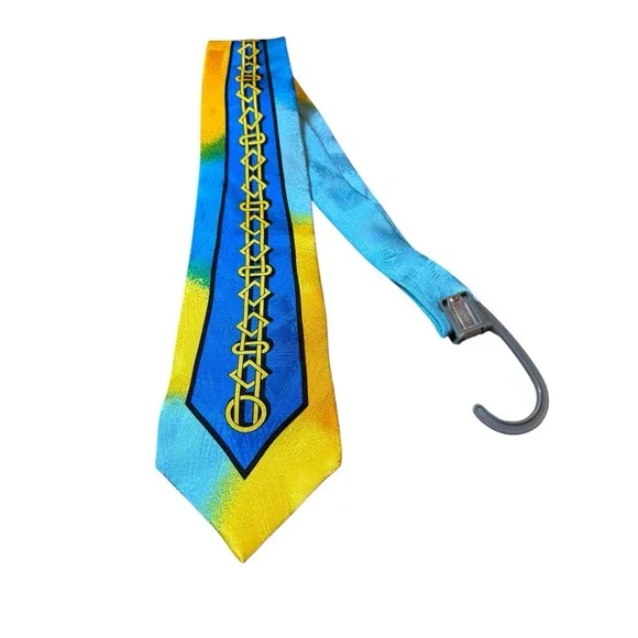 Rush Limbaugh‎ No Boundaries Vintage Silk Tie Colorful Geometric Pattern Mens