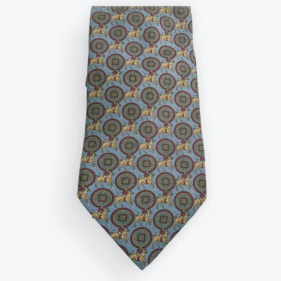 Jos. A. Bank Collection Silk Tie Polo Blue Burgundy