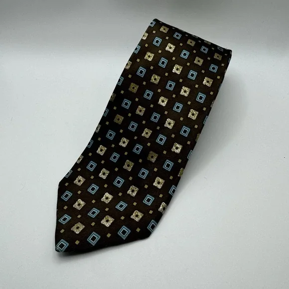 Ermenegildo‎ Zegna Geometric Print Tie 100% Silk Classic Professional