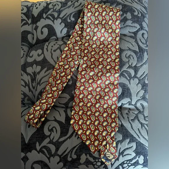 Vintage 2000s Nautical Paisley Men's Tie