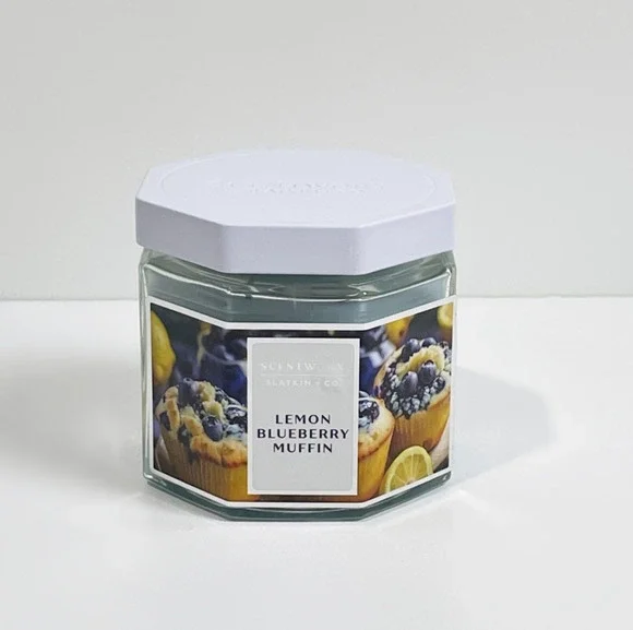 ScentWorx by Slatkin & Co. 3 Wick Jar Candle 14.5 oz - Lemon Blueberry Muffin
