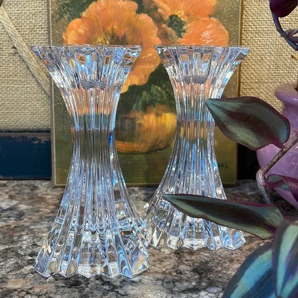 Glass candlesticks