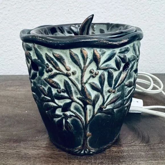 Scentsy Teal Copper Tree Ceramic Plug-In Warmer