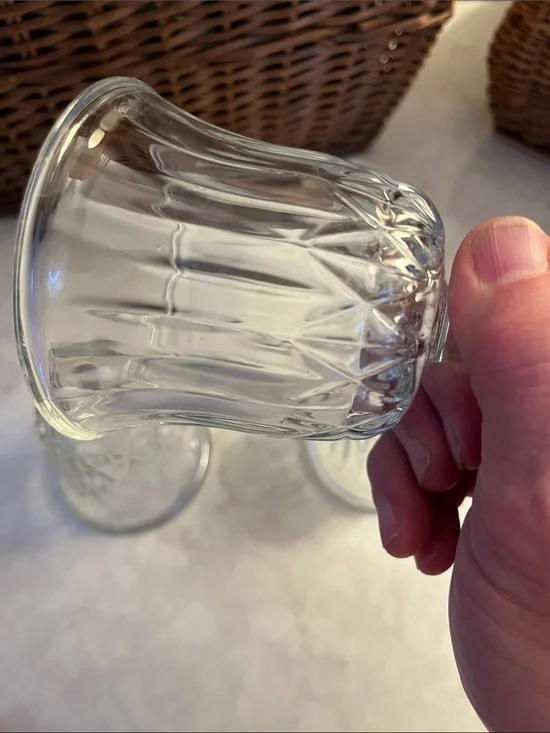 VTG  peg votive cups Home Interiors  pressed Glass