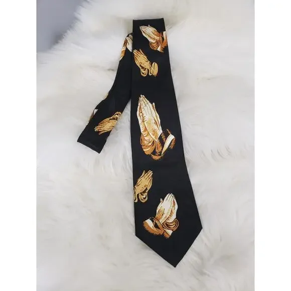 Steven Harris‎ Necktie Prayer Hands Christian Holy Easter Church Vintage Pastor