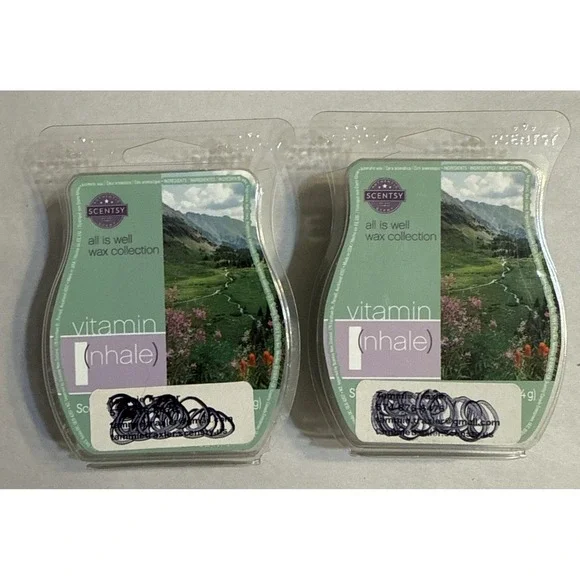 Scentsy Wax Bars Vitamin I(nhale) Inhale I Lot Of 2 Scents Warmer 3.2 Fl Oz‎ New