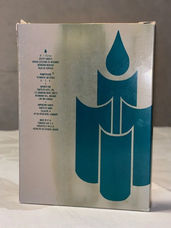 Vintage PartyLite A0211 Spiced Vanilla Utility Candle Refills – Set of 6