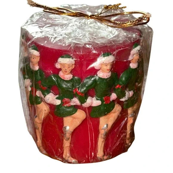 Vintage Radio City Christmas Spectacular Rockettes 3D Figural Pillar Candle NOS