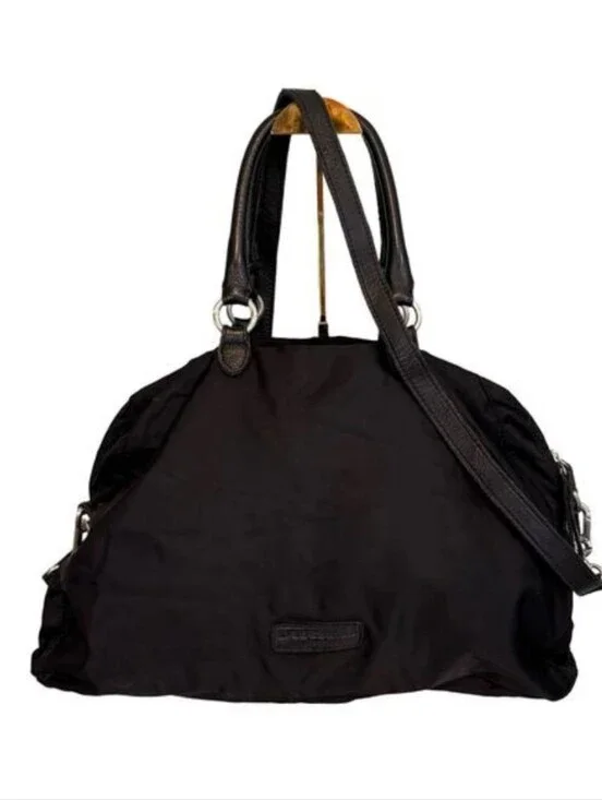 Liebeskind Berlin Naomi Tote Shoulder Bag Crossbody Nylon Detachable Strap Black