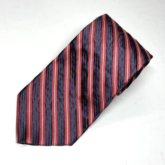 New Brooks Brothers 346 Necktie Mens OS Blue‎ Red Striped Silk Classic Preppy