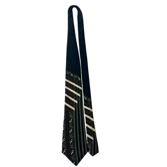 Vintage 100% Silk Tie Made in USA - Classic Ornamental Power Business‎ Necktie