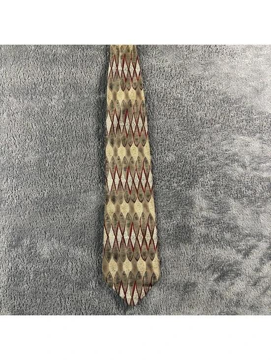 Brandini Le Collezioni Geometric Pattern Tie All silk