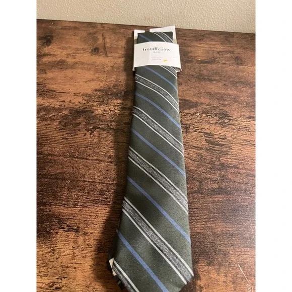 Men's Goodfellow &‎ Co Green/gray/blue Striped Necktie