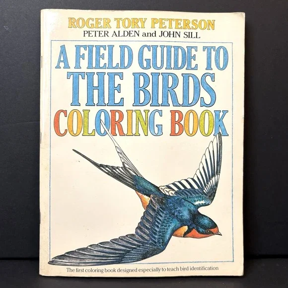 Vintage A Field Guide to the Birds Coloring Book Peterson 1982 Teaching Bird ID