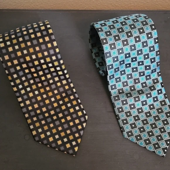 2 - Stafford Geometric Print Ties