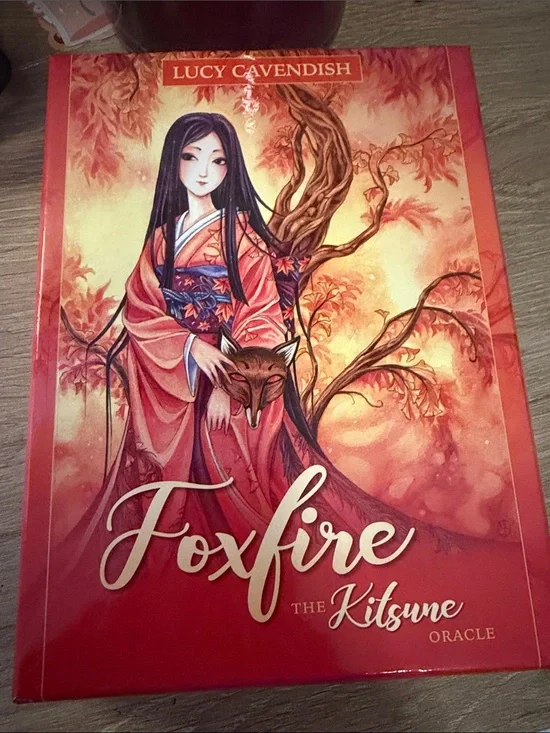 Foxfire The Kitsune Oracle - Red Illustrated Deck
