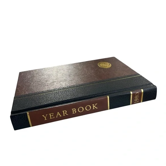 The 1980 World Book Year Book Childcraft Inc. Black, Brown, Gold, Hardcover Book