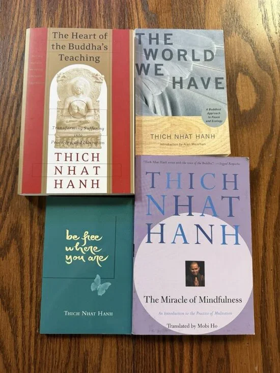 Lot of 4 Thich Nhat Hanh Buddhism Spiritual Paperback Books The World We Have +3