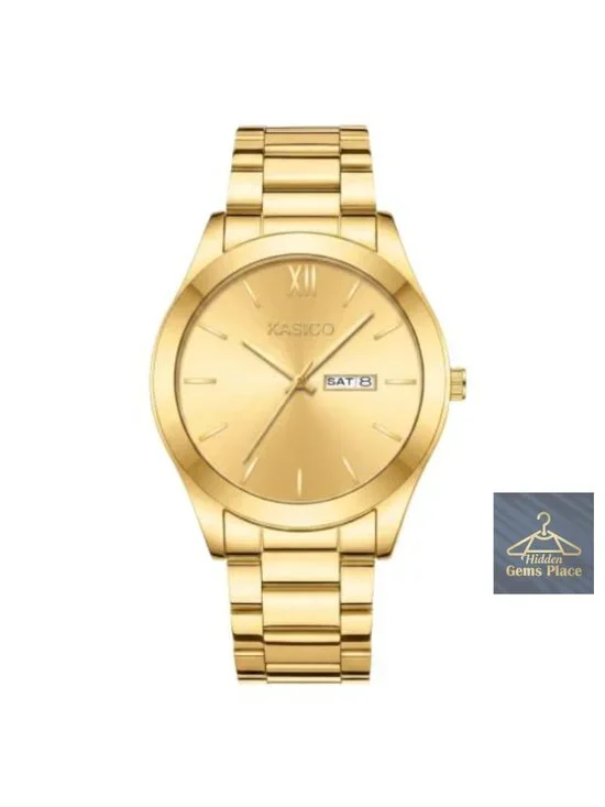 Mens Analog Quartz Watch Stainless Steel Band Water Resistant
